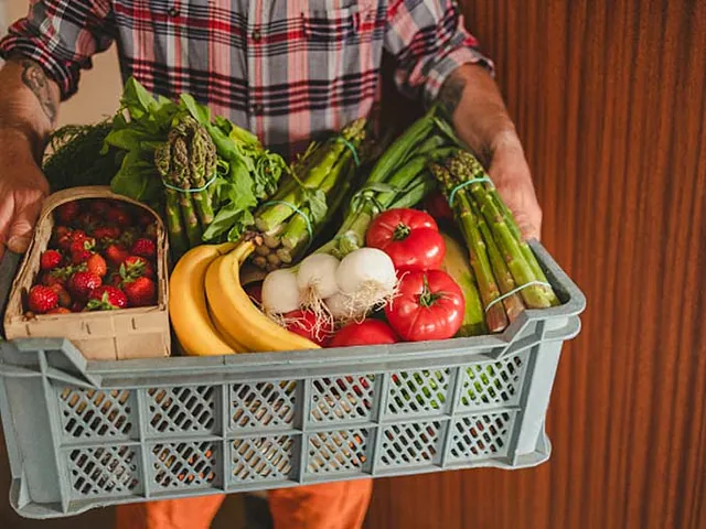 Entrega de frutas y verduras